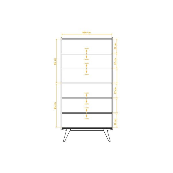 Tammepuust raamaturiiul 100x200 cm Retro - The Beds-image-4