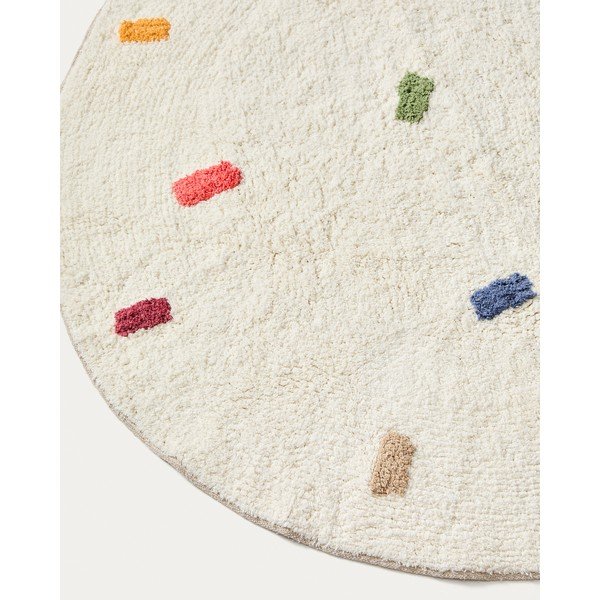 Kreem puuvillane laste vaip ø 100 cm Epifania - Kave Home-image-4