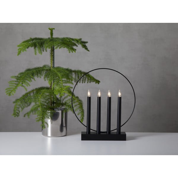 Must LED-küünlajalg, kõrgus 35 cm Glossy - Star Trading-image-3