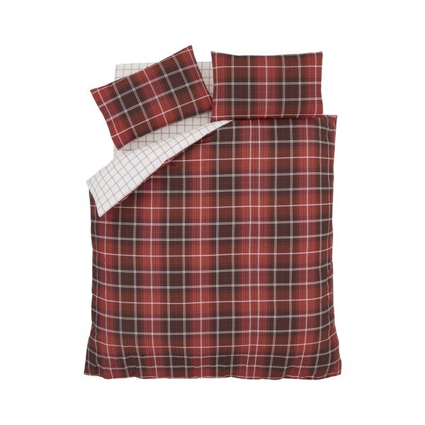 Punane üheinimesevoodipesu Tartan Check, 135 x 200 cm - Catherine Lansfield-image-1