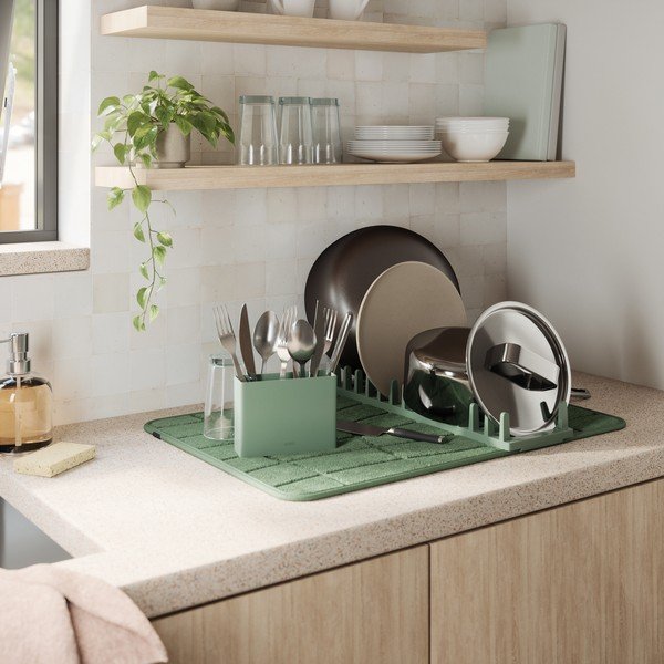 Hallroheline plastmassist nõudekuivatusrest 61x43 cm Udry - Umbra-image-2