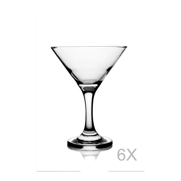 Sada 6 skleniček na martini koktejly Paşabahçe, 190 ml
