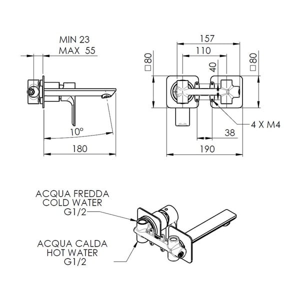 Must seinasegisti (1 väljund) Pax - Sapho-image-2