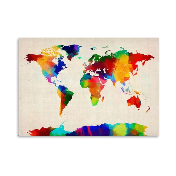 Plakát Americanflat Coloured World, 42 x 30 cm
