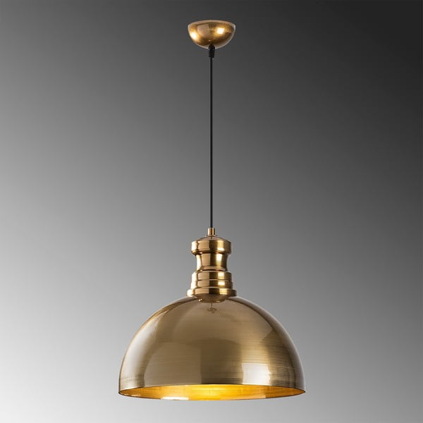 Kuldne rippvalgusti metallist varjuga ø 40 cm Berceste - Opviq lights-image-1