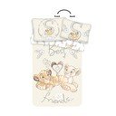 Helekollane puuvillane laste voodipesu 100x135 cm Lion King "Best Friends" - Jerry Fabrics