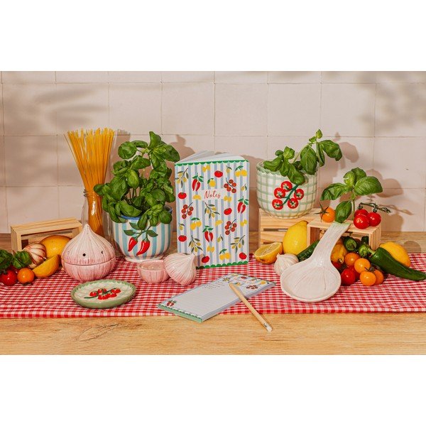 Keraamiline käsitsi maalitud lillepotile mõeldud kaas ø 12 cm Chilli - Sass & Belle-image-3