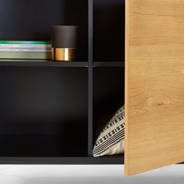 Must ja pruun kapp SAVOI, 165 x 80 cm Savoi - Kave Home-image-1