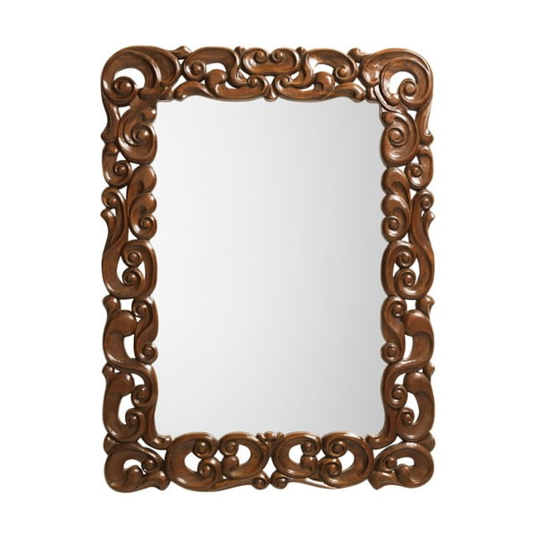 Zrcadlo v rámu z mahagonového dřeva Moycor, 90 x 120 cm