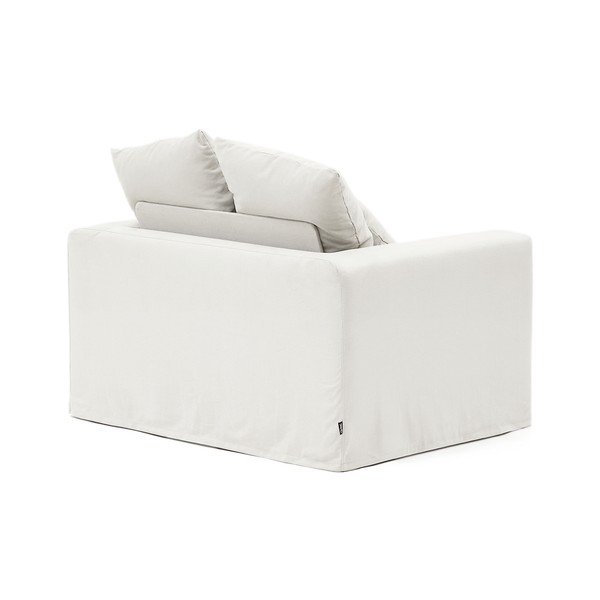 Valge linane tugitool Nora - Kave Home-image-3