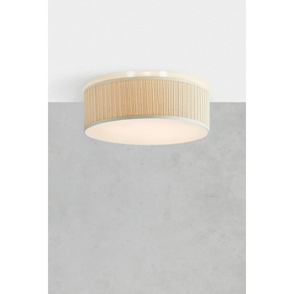 Beež metallist laevalgusti tekstiilist varjuga ø 57 cm Lux - Markslöjd-image-1