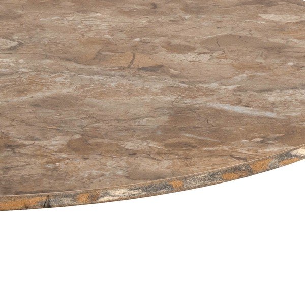 Pruun ümmargune diivanilaud keraamilise pealispinnaga ø 60 cm Malta - Actona-image-4