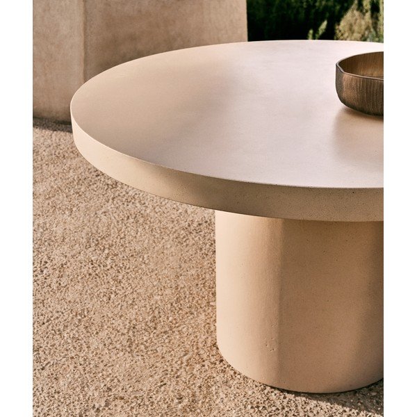 Betoonist ümmargune aiasöögilaud ø 120 cm Aiguablava - Kave Home-image-3