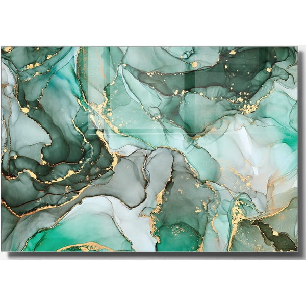 Klaasist maal 70x50 cm Turquoise - Wallity