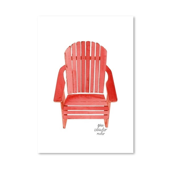 Autorský plakát Adirondack Chair, 30x42 cm