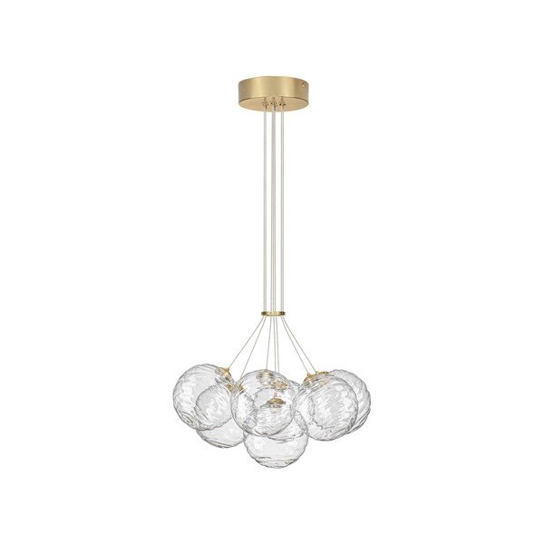 Messingivärvi klaasist hämardatav LED-rippvalgusti, läbimõõduga 42 cm Blazik - Nova Luce