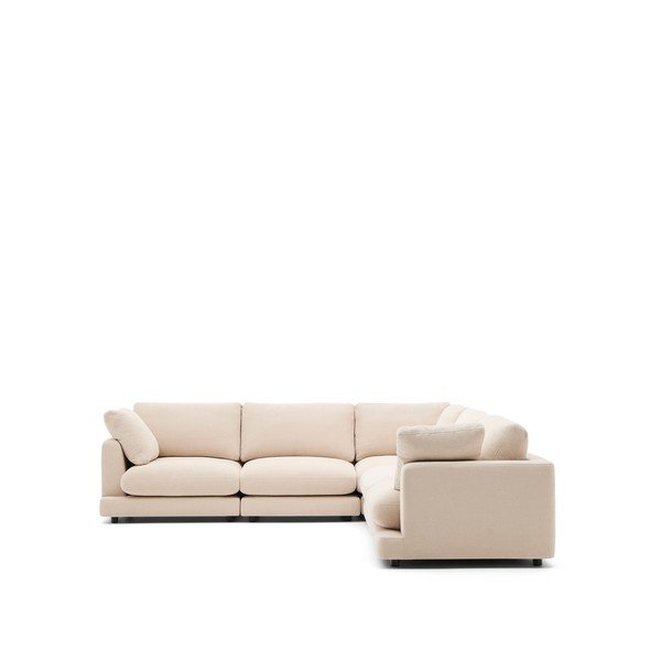 Beež šenillist nurgadiivan Gala - Kave Home-image-2