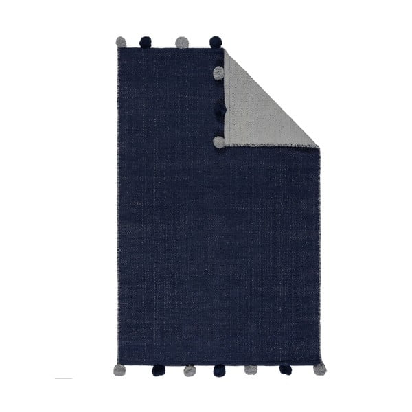 Tumesinine puuvillane lastetoa vaip 100x150 cm Pom Edge Reversible - Flair Rugs