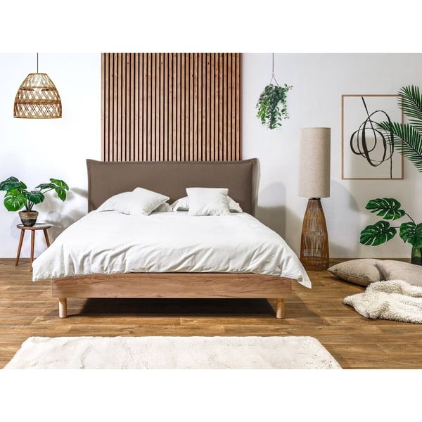 Pruun/füüsiline kaheinimesevoodi võrega 160x200 cm Charlie - Bobochic Paris-image-2