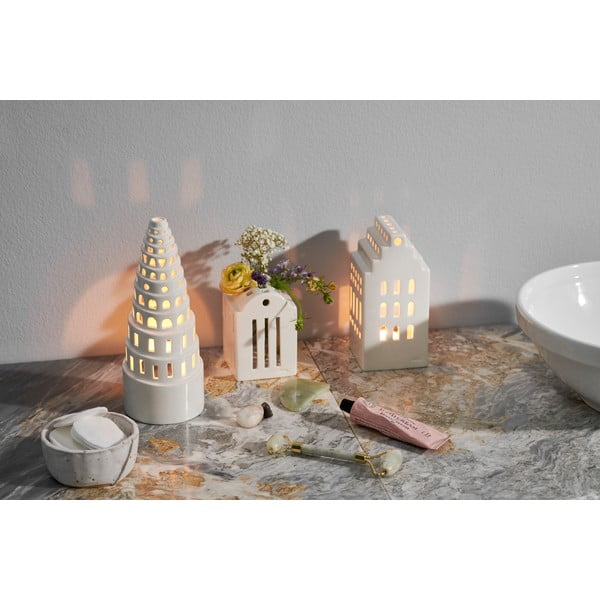 Valge keraamiline küünlajalg Urbania Lighthouse Smithy - Kähler Design-image-4