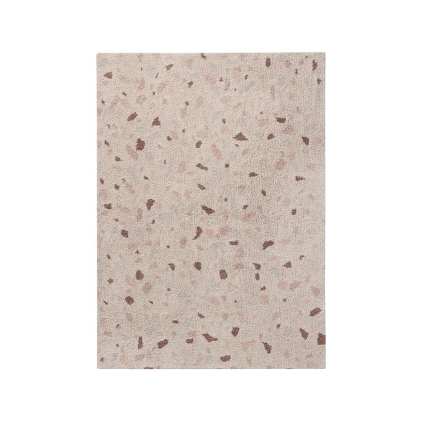 Heleroosa pestav käsitsi kootud puuvillane vaip 140x200 cm Terrazzo Moonstone - Lorena Canals