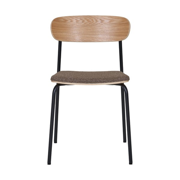 Must/pruun virnastatav söögitool saare vahtra toonis – House Nordic-image-3