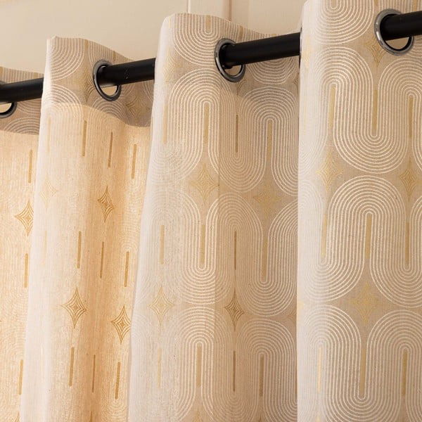 Beež kardin 140x240 cm Ondine - douceur d'intérieur-image-2