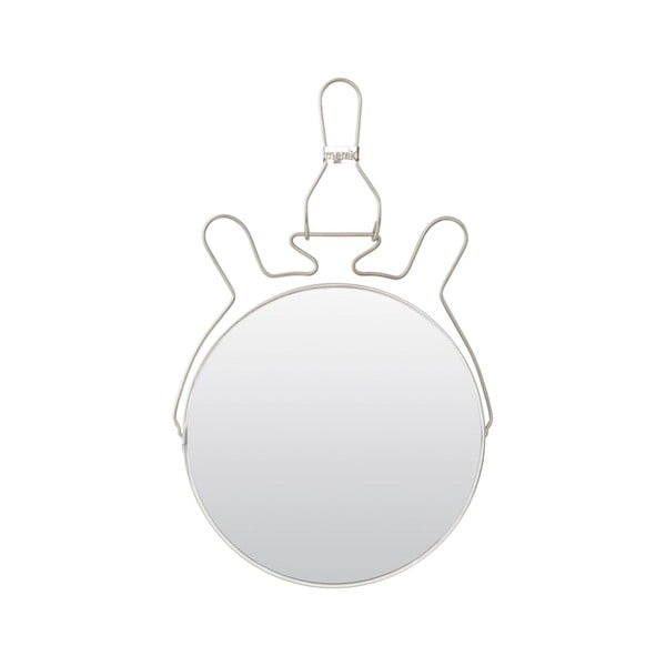 Stříbrné kosmetické zrcátko se stojanem Meraki, ⌀ 20 cm