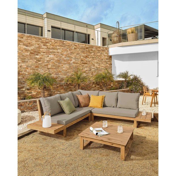 Akaatsiapuidust aiamööblikomplekt Flaviina - Kave Home-image-1