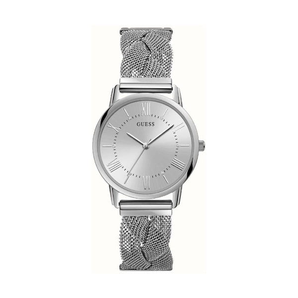 Dámské hodinky ve stříbrné barvě s páskem z nerezové oceli Guess W1143L1