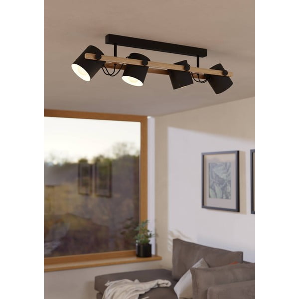 Must-puiduvärvi laevalgusti metallist varjuga 10x19 cm HORNWOOD - EGLO-image-1