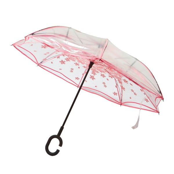 Transparentní deštník s růžovými detaily Spring Blossom, ⌀ 110 cm