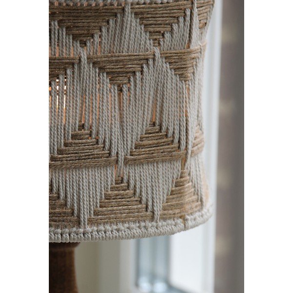 Pruun lauavalgusti tekstiilist-džuudist varjuga (kõrgus 45 cm) Ano - Markslöjd-image-1