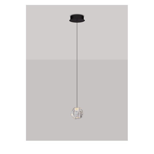 Mattmust metallist hämardatav LED-rippvalgusti akrüülklaasist varjuga, ø 10 cm Ifos - Nova Luce-image-3