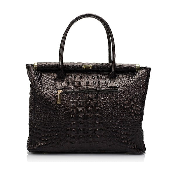 Mustast nahast Lantha käekott - Lisa Minardi-image-1