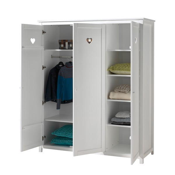 Valge laste riidekapp 159x191x57 cm Amori - Vipack-image-2