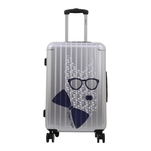 Světle šedý cestovní kufr LULU CASTAGNETTE Dog, 71 l