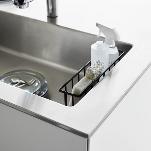 Must metallist pesuvahendi riiul (ilma puurimiseta) Film Hook - YAMAZAKI-image-3