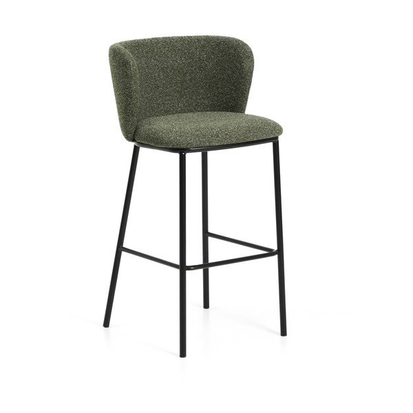 Tumeroheline polsterdatud baaritool (istme kõrgus 75 cm) Ciselia - Kave Home