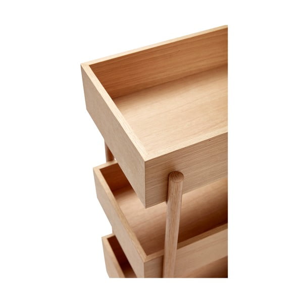 Tammepuidust konsoollaud naturaalses värvitoonis 34x43 cm Stack - Hübsch-image-3