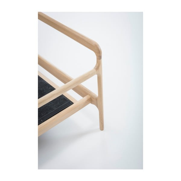 Konjaki pruun pühvlinahast diivan täispuidust tamme konstruktsiooniga , 240 cm Fawn - Gazzda-image-3