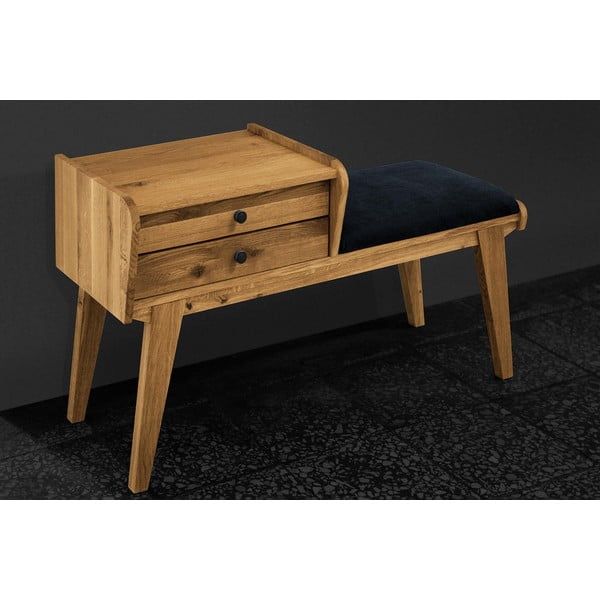 Tammepuust sahtlitega pink sinise istmega Retro - The Beds-image-3