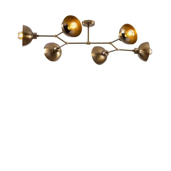 Kuldne laevalgusti metallist varjuga 52x102 cm Dram - Opviq lights-image-2