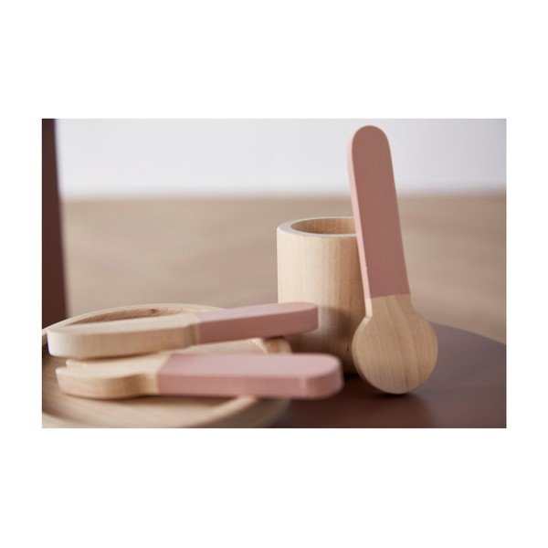 Sada dřevěného dětského nádobí Flexa Play Tablewear-image-2