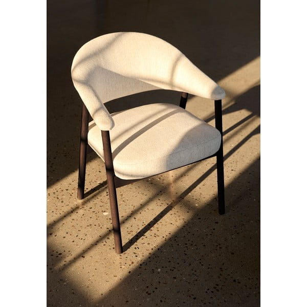 Kreemid söögitoolid tammepuidust käetugedega 2tk komplektis Elk - Unique Furniture-image-2