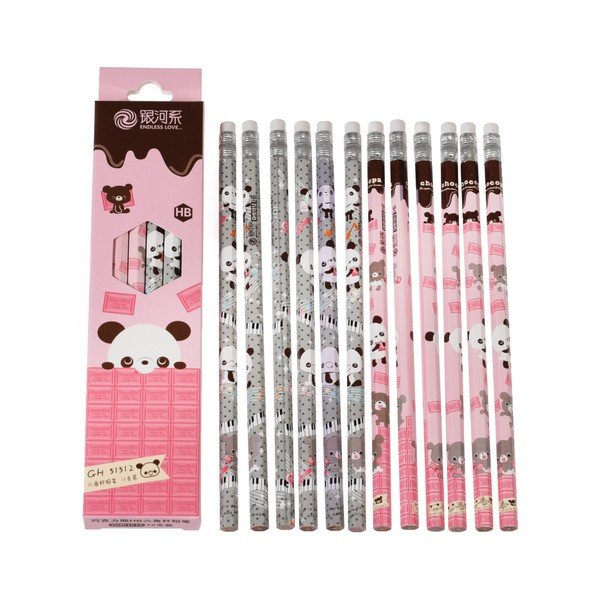 12 Panda pliiatsi komplekt - Rex London