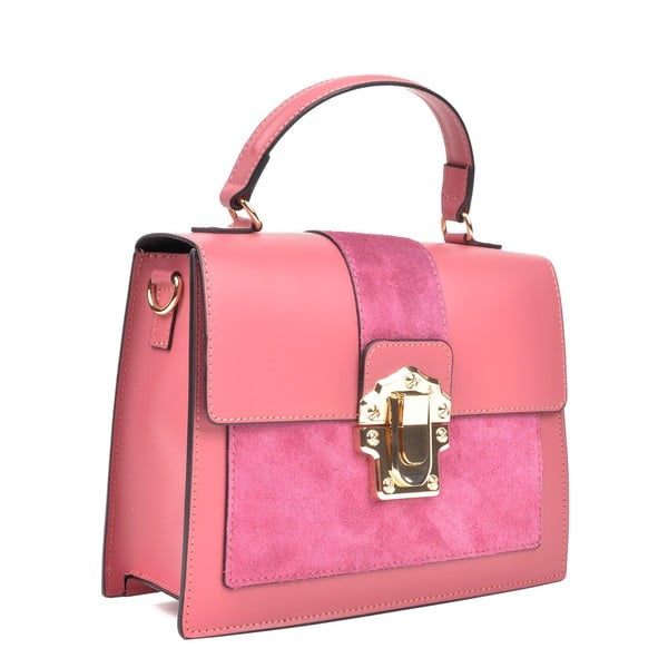 Roosa nahast käekott , 22 x 27 cm - Isabella Rhea-image-2