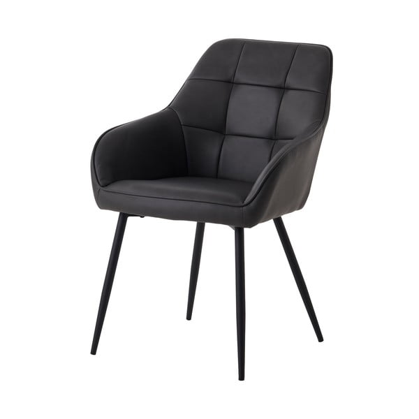 Tumehallid käetugedega kunstnahast söögitoolid 2tk komplektis Nolan Square - Unique Furniture-image-4