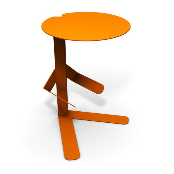 Oranžový odkládací stolek Caoscreo MisterT