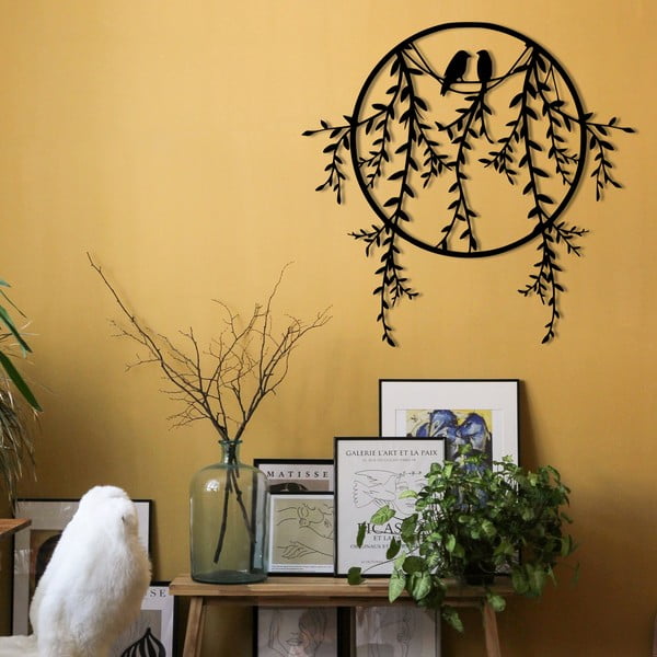 Metallist seinakaunistus 45x44 cm Lovebirds - Wallity-image-4